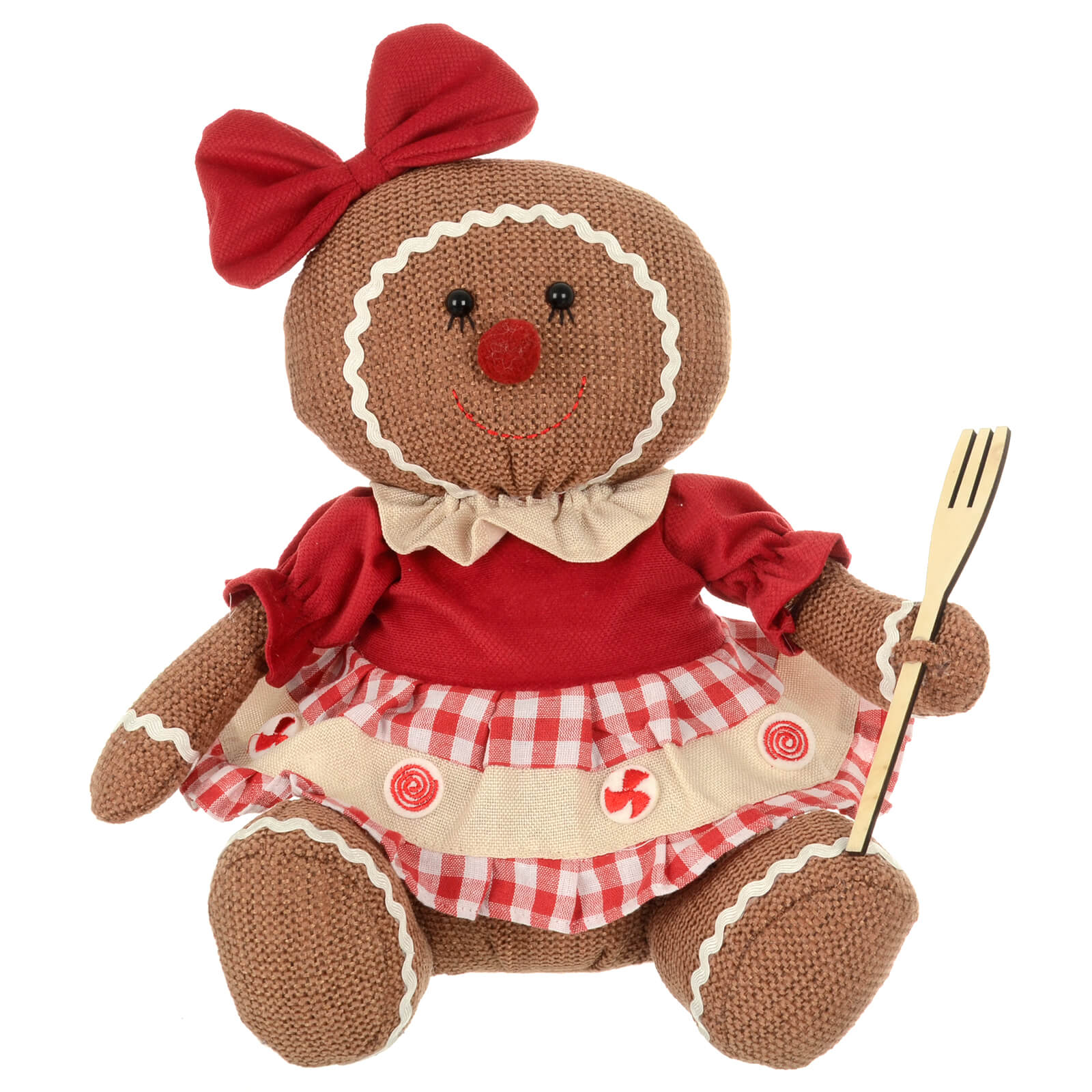 Gingerbread lady figure 33cm with fork